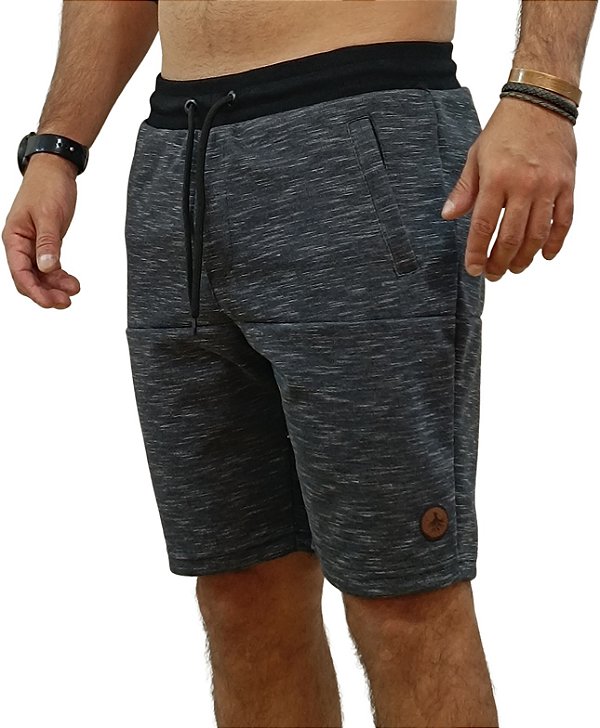 Bermuda Masculina Moletom Cinza Ray (curta)