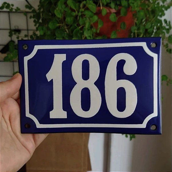 Placa esmaltada Numeração ou Rua