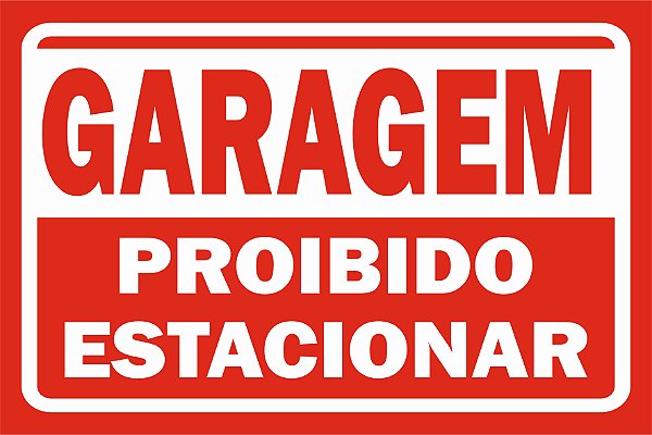 Placa GARAGEM