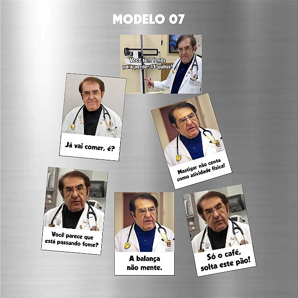 KIT Imã de geladeira Dr Now, diversos modelos 6,5x9cm 5 peças