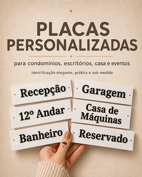 Placa Decorativa 3D para Condomínio