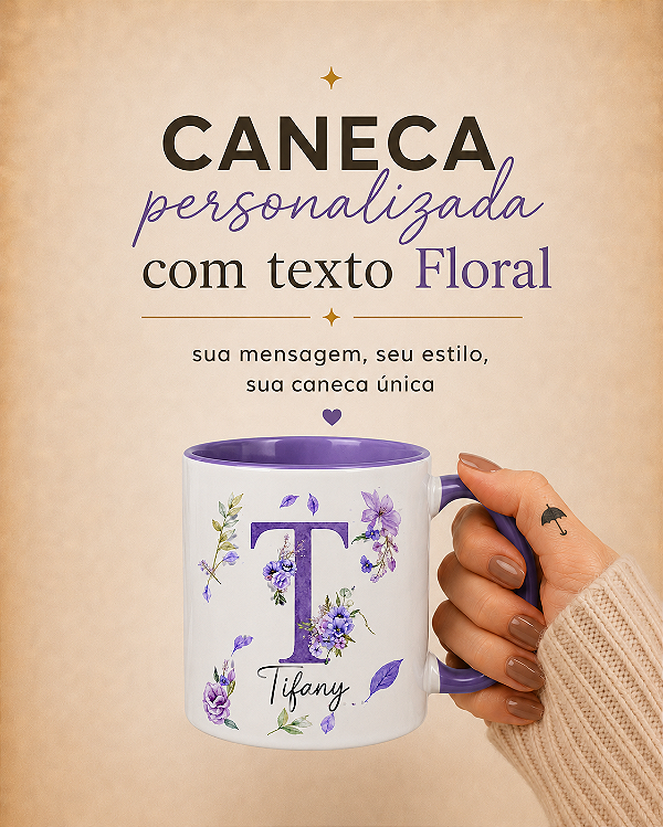 Caneca Floral personalizada