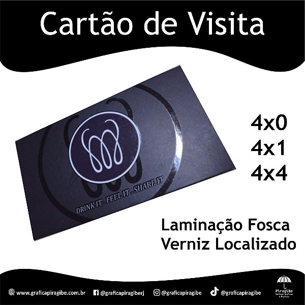 Cartão de Visita Laminação Fosca e Verniz Local