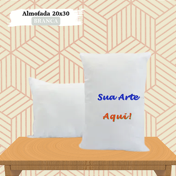 Almofada Personalizada 20x30 com Enchimento (Branca)