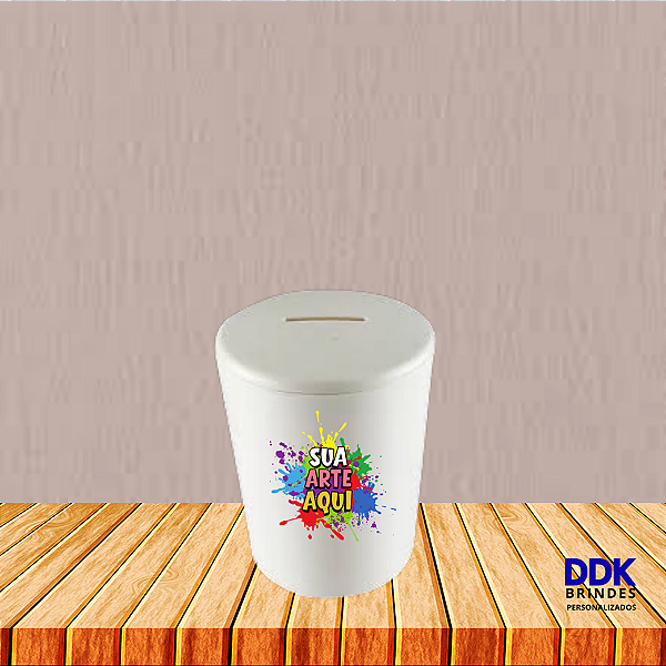 Cofrinho Personalizado Polímero (Plàstico) Branco