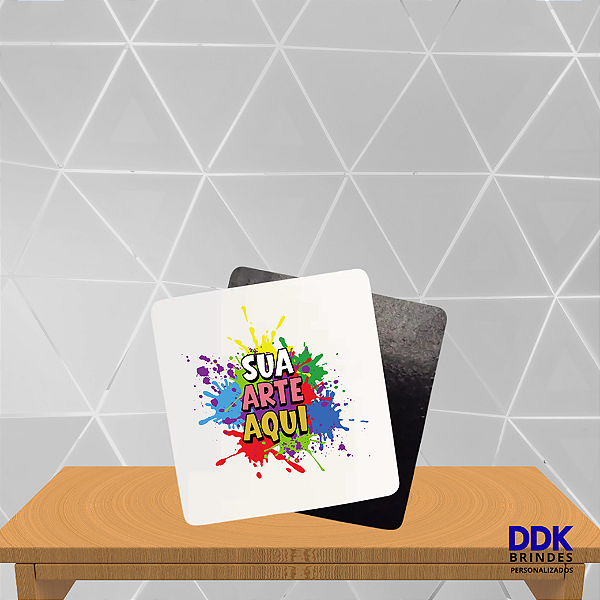 Imã Personalizado 9x9 cm Quadrado 10 unidades
