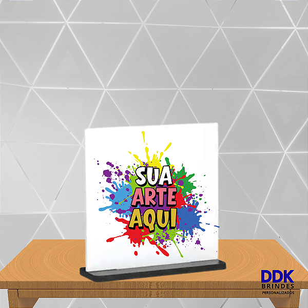 Placa Personalizada Quadrada de Acrílico