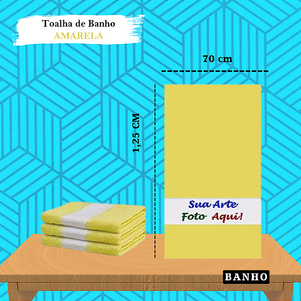 Toalha de Banho Personalizada (Div.Cores)