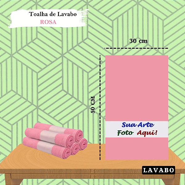 Toalha de lavabo Personalizada (Div.Cores)
