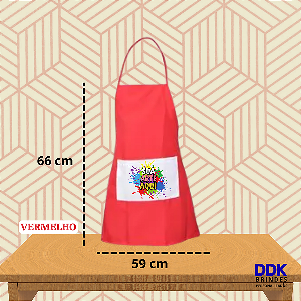 Avental Personalizado Adulto com Bolso Branco