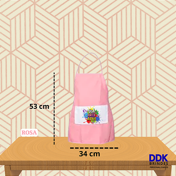 Avental Personalizado Infantil Bolso Branco