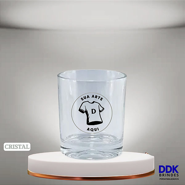 Copo de Whisky Personalizado Vidro Cristal 200 ml