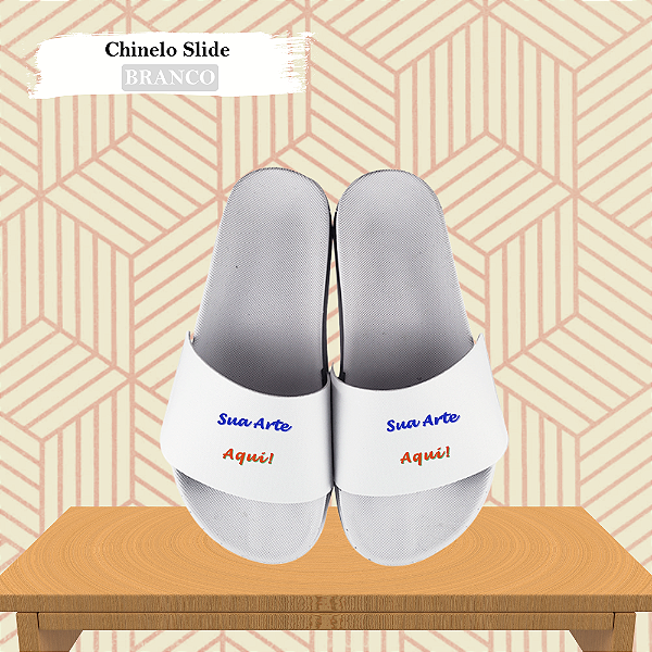 Chinelo Personalizado Slide Branco
