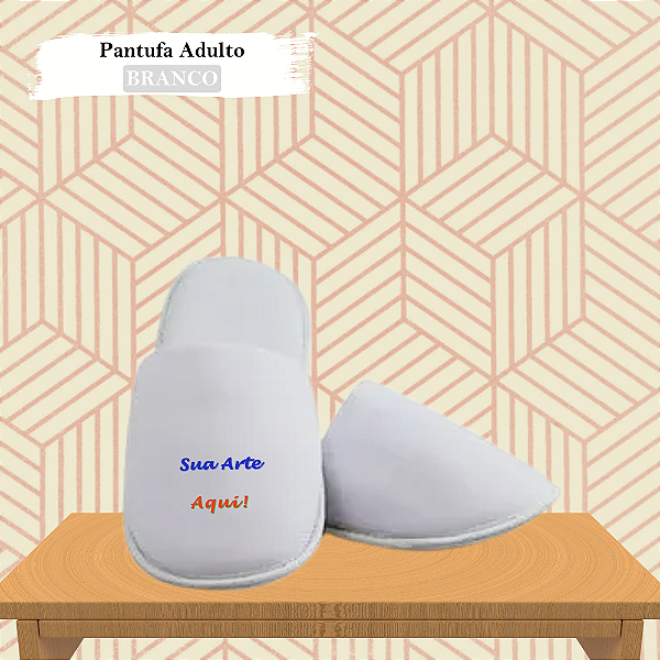 Pantufa Personalizada Branca Adulto