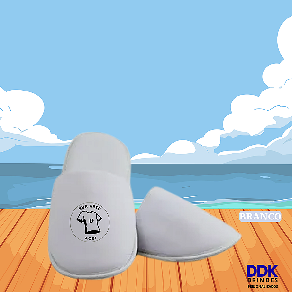 Pantufa Personalizada Adulto Branca