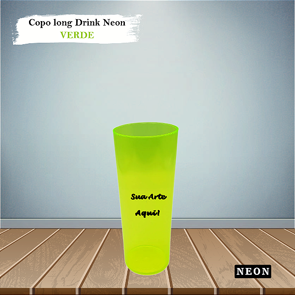 Copo Long Drink Neon Personalizado (Kit Acima de 05 Unidades)