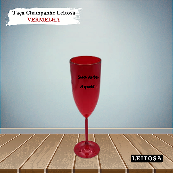 Taça Champanhe Leitosa Personalizada (Kit acima de 05 Unidades)