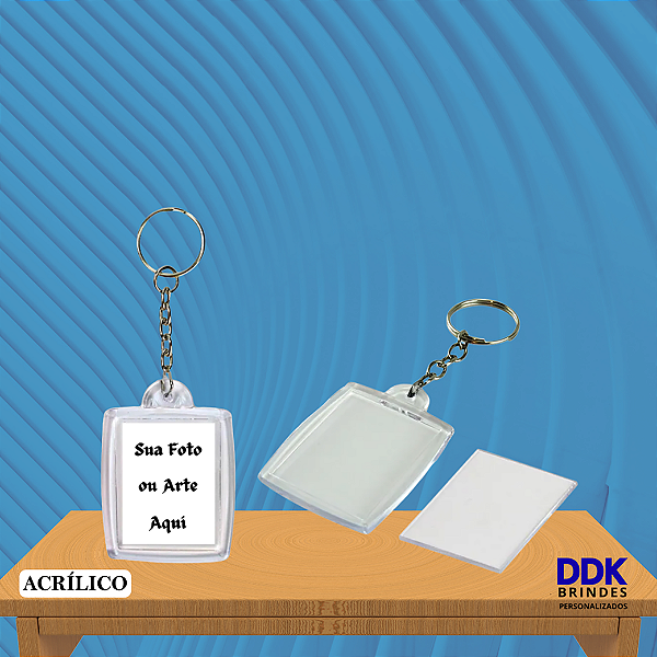Chaveiro de Acrílico Personalizado para foto 3/4 - Kit com 10 Unid.