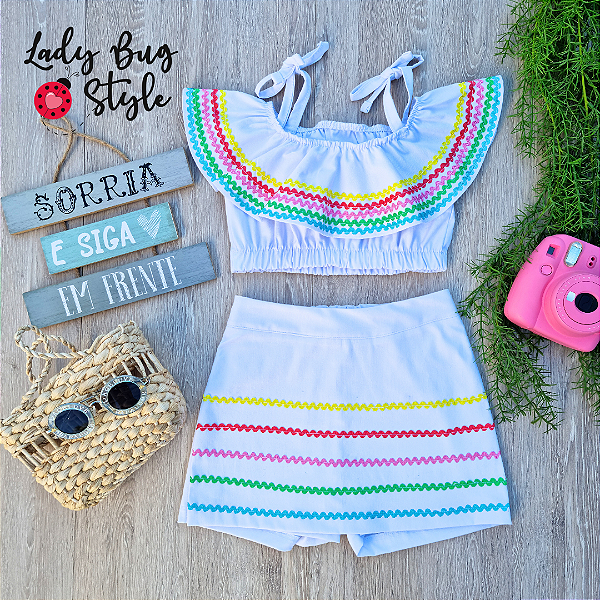 Conjunto Branco Cianinha