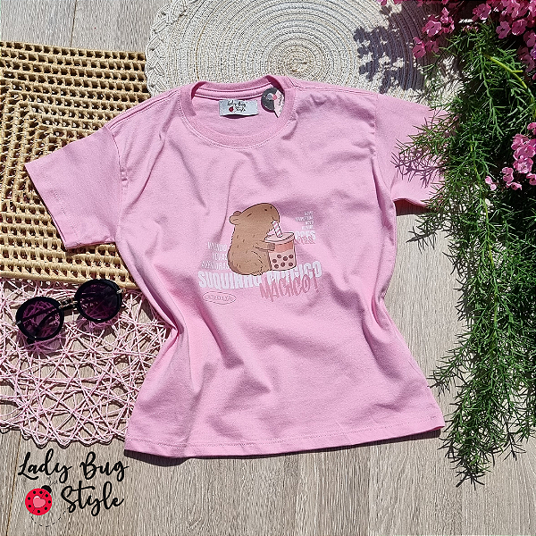 T-Shirt Suquinho Mágico Rosa Bebê