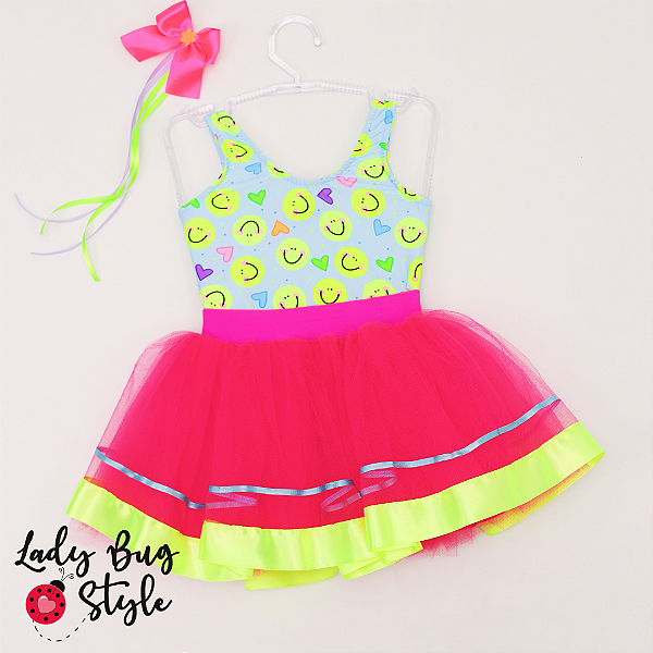 Conjunto Body Smile com Saia de Tule