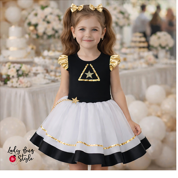 Conjunto Body K-Pop com Saia de Tule