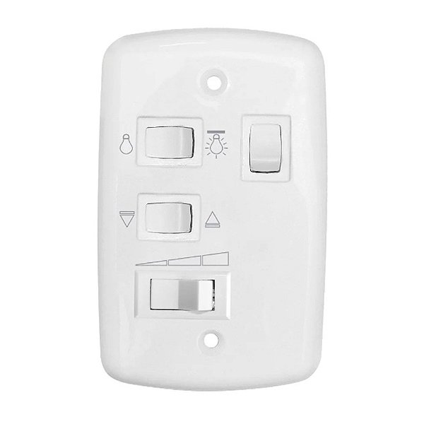 Controle de Velocidade 3V Tecla BR 2 Pontos de Luz Com Capacitor 127V