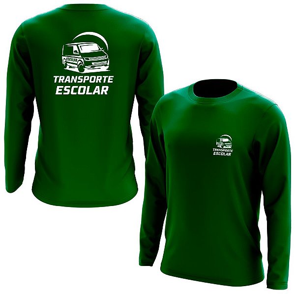 Camiseta Manga Longa Transporte Escolar