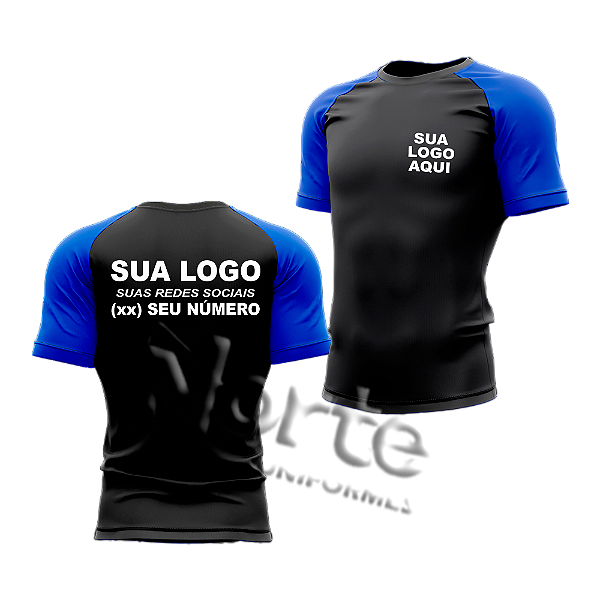 Raglan Dry Fit Personalizada Sua Logo Manga Curta Proteção UV