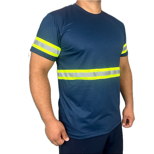 Camiseta Faixa Refletiva Uniforme Construção Rodovia Obra