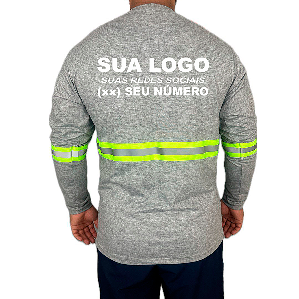 Camisetas Fita Refletiva Logo Marca Personalizada