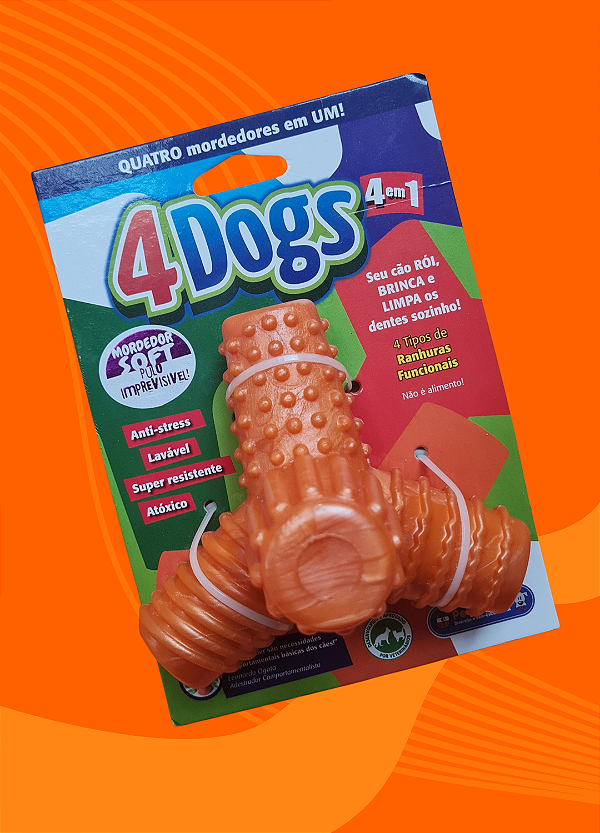 4 Dogs Soft - Brinquedo Mordedor da Pet Games
