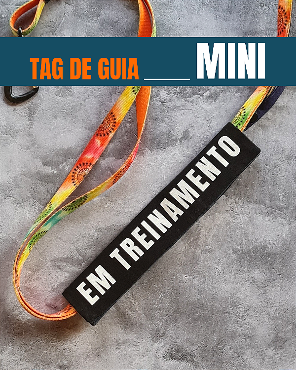 Tag de Guia MINI - "Em treinamento" (preta)