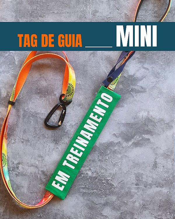 Tag de Guia MINI - "Em treinamento" (verde)