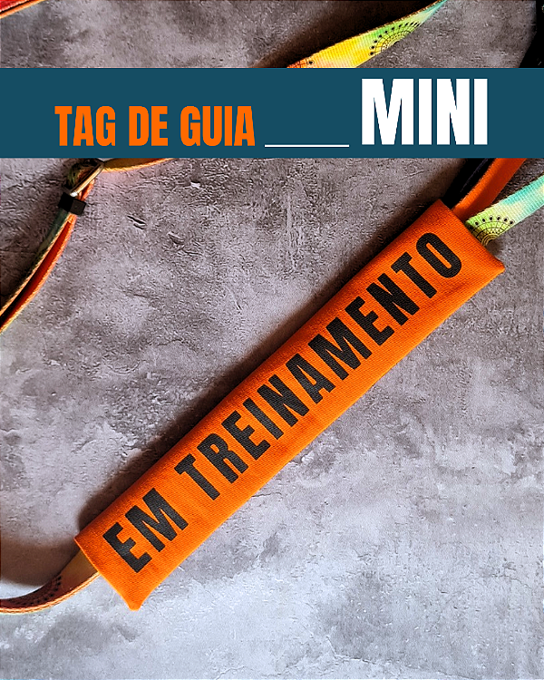 Tag de Guia MINI - "Em treinamento" (laranja)