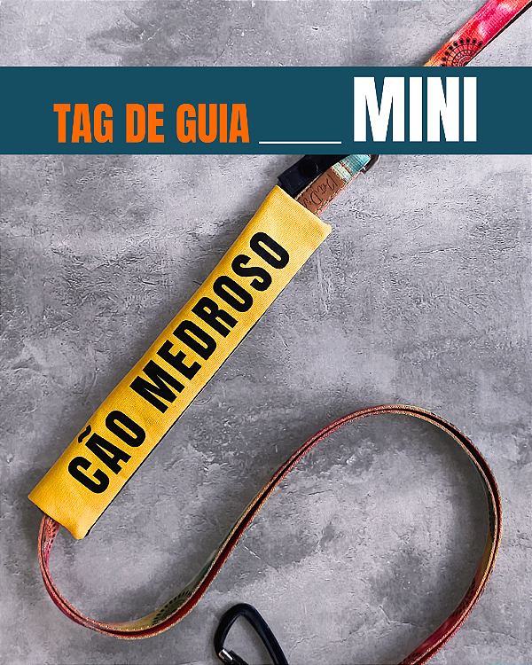 Tag de Guia MINI - "Cão medroso" (amarela)