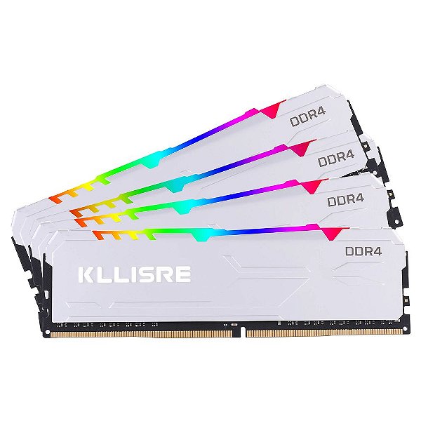 Memória 16GB (2x8) DDR4 3200Mhz KLLISRE Gamer RGB Silver - Udimm p/ desktop