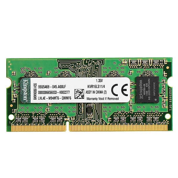 Memória 4GB DDR3L 1600Mhz KVR16LS11/4 Kingston Sodimm