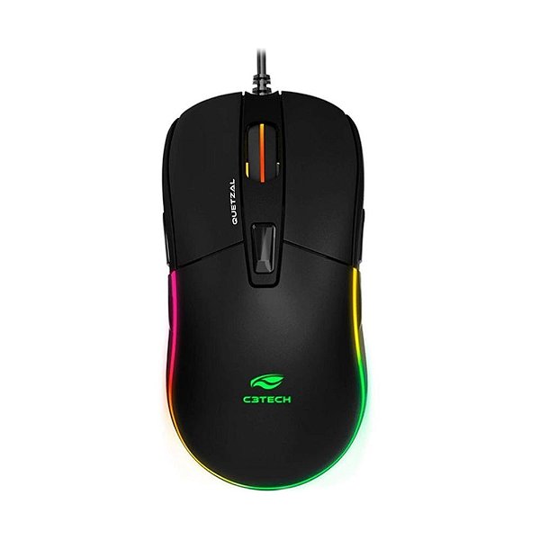 Mouse Gamer C3Tech QUETZAL RGB 8 Botões 5000 DPI - MG-510