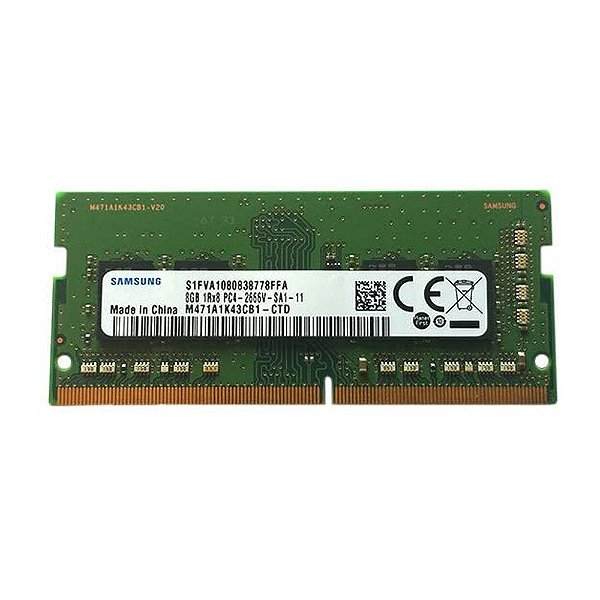 Memória 8GB DDR4 2666MHz M471A1K43DB1-CTD Samsung Sodimm p/ Notebook