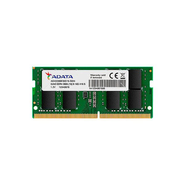 Memória 16GB DDR4 2666MHz AD4S266616G19-SGN Adata Sodimm p/ Notebook