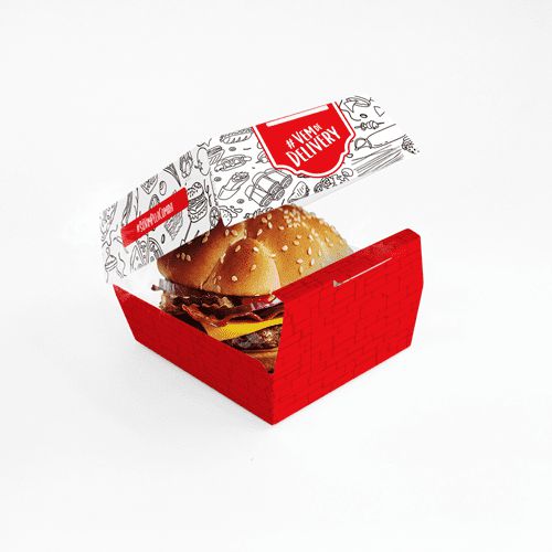 EMBALAGEM MULTIUSO PARA HAMBÚRGUER ,LANCHES E DOCES  ( 100 unidades )