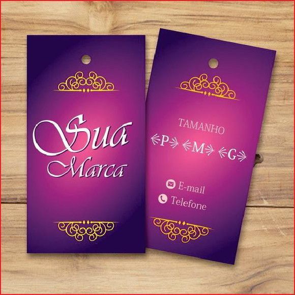 TAG PERSONALIZADOS - 48x88mm - COUCHÉ BRILHO 250g - 4x4 - VERNIZ TOTAL BRILHO FRENTE - FURO 4mm ( 1000 unidades )