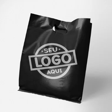 SACOLAS PLÁSTICA ALÇA VAZADA  ( 500 unidades )