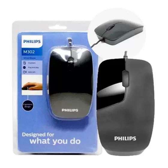 MOUSE ÓPTICO COM FIO -  M302 - PHILIPS