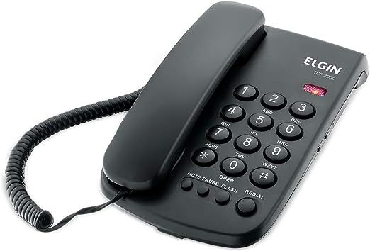 TELEFONE COM FIO TCF-2000, PRETO - ELGIN