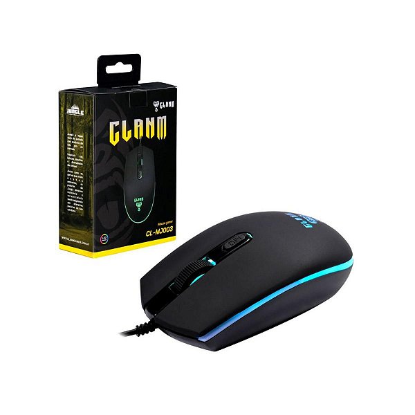 MOUSE GAMER CL-MJ003 RGB 3.600DPI 4 BOTÕES - CLANM