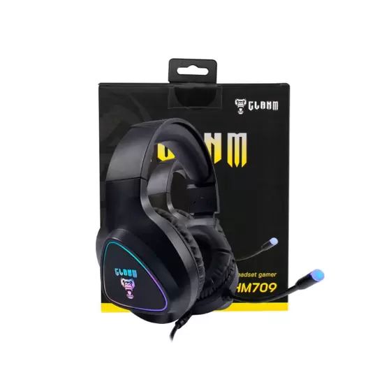 HEADSET GAMER PRETO 2,0M CL-HM709 RGB - CLANM