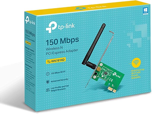PLACA WIRELESS PCI EXPRESS ADAPTER 150 MBPS TL-WN781ND - TP-LINK