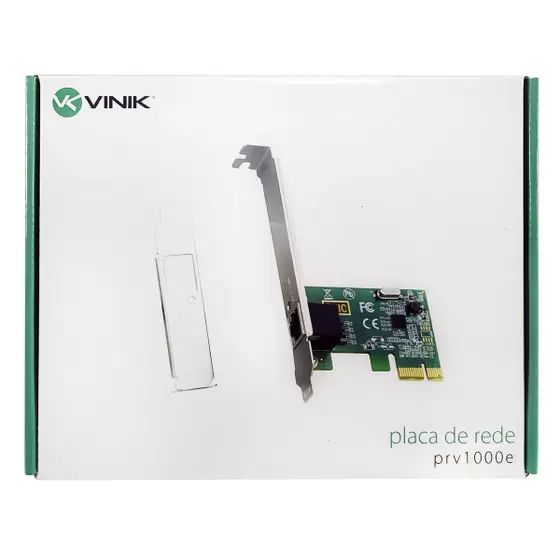 PLACA DE REDE PCI-E 1X - 10/100/1000MBPS GIGABYTE - PRV1000E - VINIK